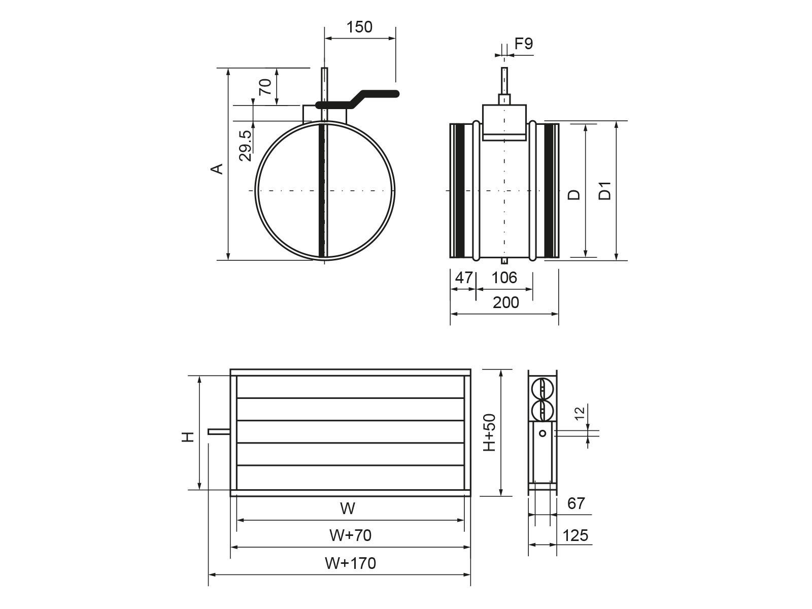 Клапан с приводом Ecoclima Pro Vent ECT VAL-T 160+R220