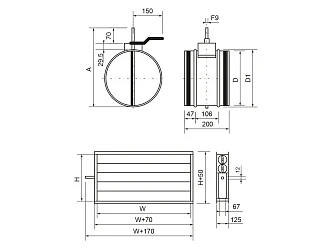 Клапан с приводом Ecoclima Pro Vent ECT VAL-T 160+R220