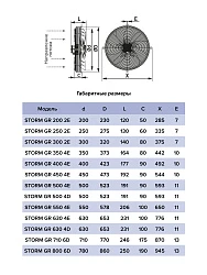 Вентилятор накладной STORM GR 250 2полюс ERA PRO